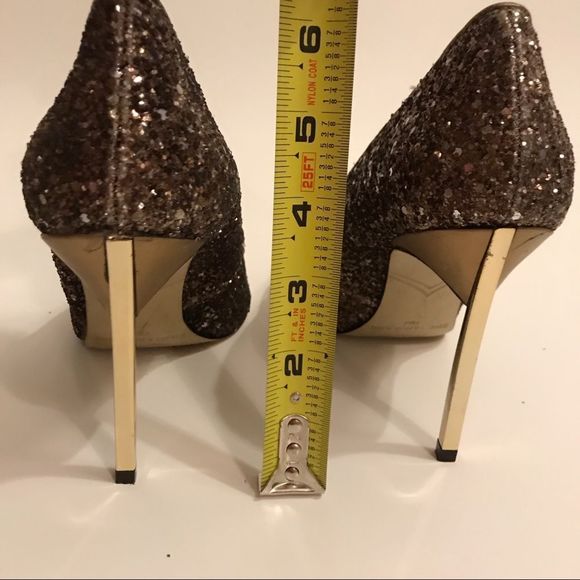 Enzo Angiolini bronze glitter heels - Picture 6 of 8